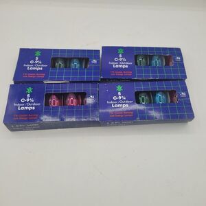 Vintage Lot (20) C-9‎ 1/4 Outdoor Christmas Tree Lights Replacement Bulbs NOS
